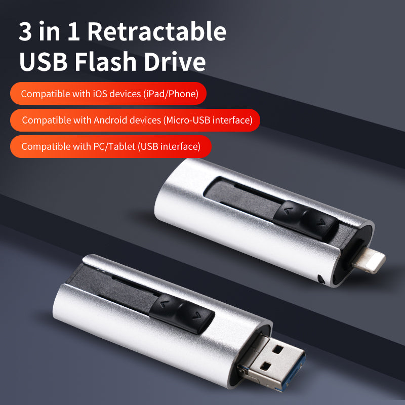 Y75C TYPE C USB Flash Drive OTG 4 IN 1 USB Stick 3.0 128GB Pen Drive 64GB 256GB Pendrive for iPhone 17 16 15 14 13 Memory Disk