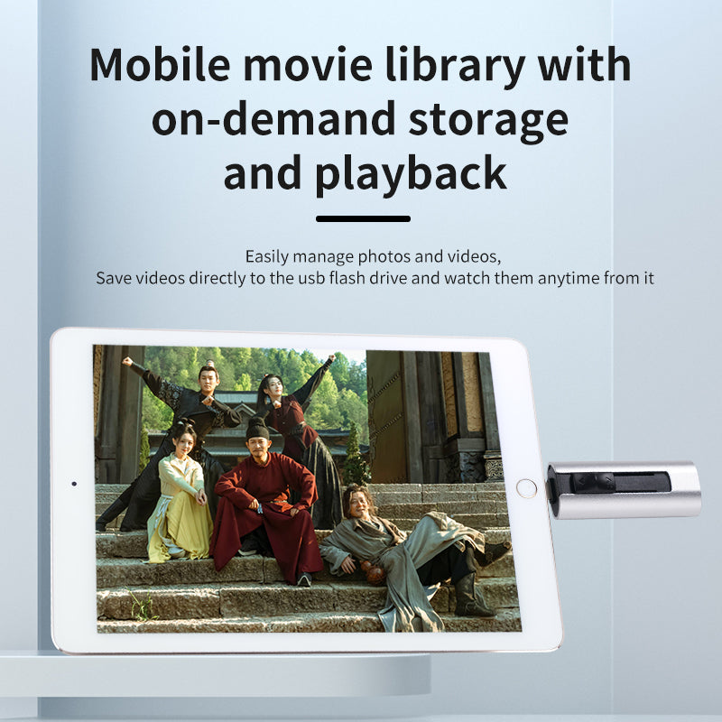 Y75C TYPE C USB Flash Drive OTG 4 IN 1 USB Stick 3.0 128GB Pen Drive 64GB 256GB Pendrive for iPhone 17 16 15 14 13 Memory Disk