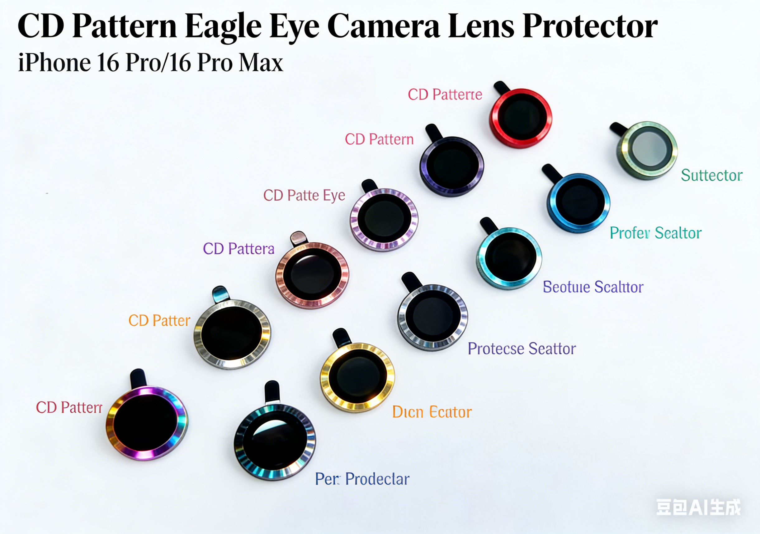 3D Silk Screen Tempered Glass Camera Lens Protector for iPhone 17 Pro Max