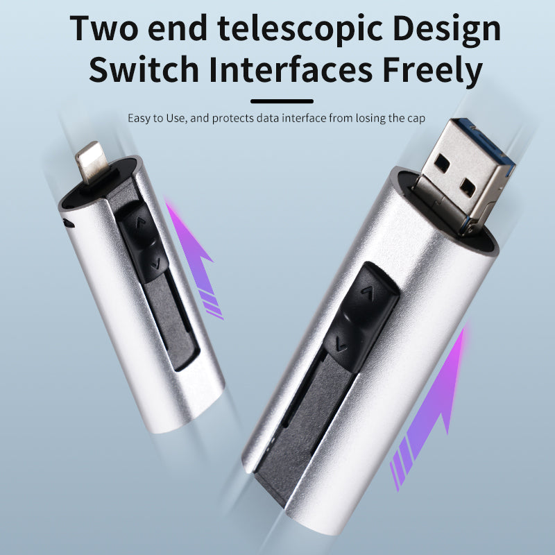 Y75C TYPE C USB Flash Drive OTG 4 IN 1 USB Stick 3.0 128GB Pen Drive 64GB 256GB Pendrive for iPhone 17 16 15 14 13 Memory Disk