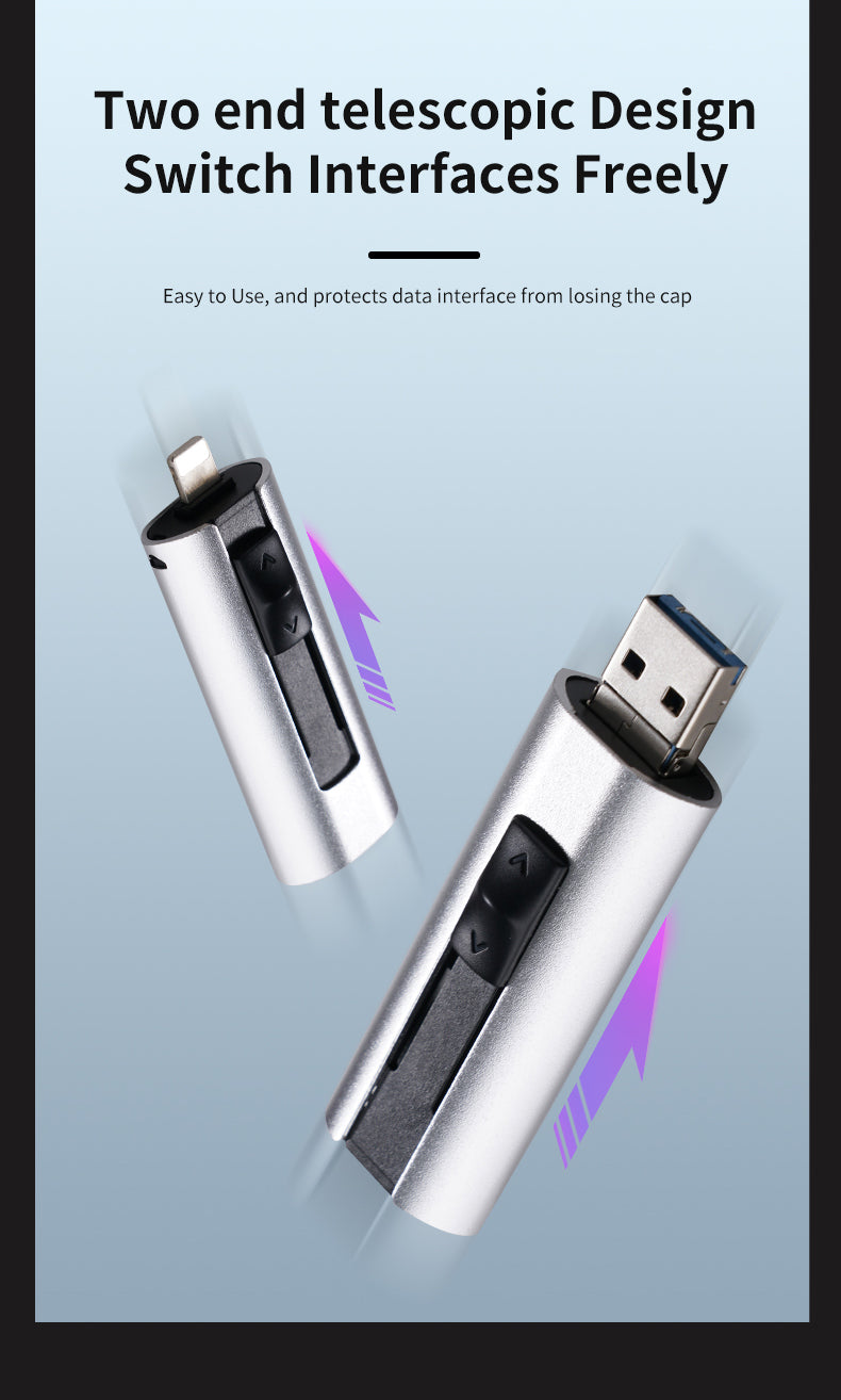 Y75C TYPE C USB Flash Drive OTG 4 IN 1 USB Stick 3.0 128GB Pen Drive 64GB 256GB Pendrive for iPhone 17 16 15 14 13 Memory Disk