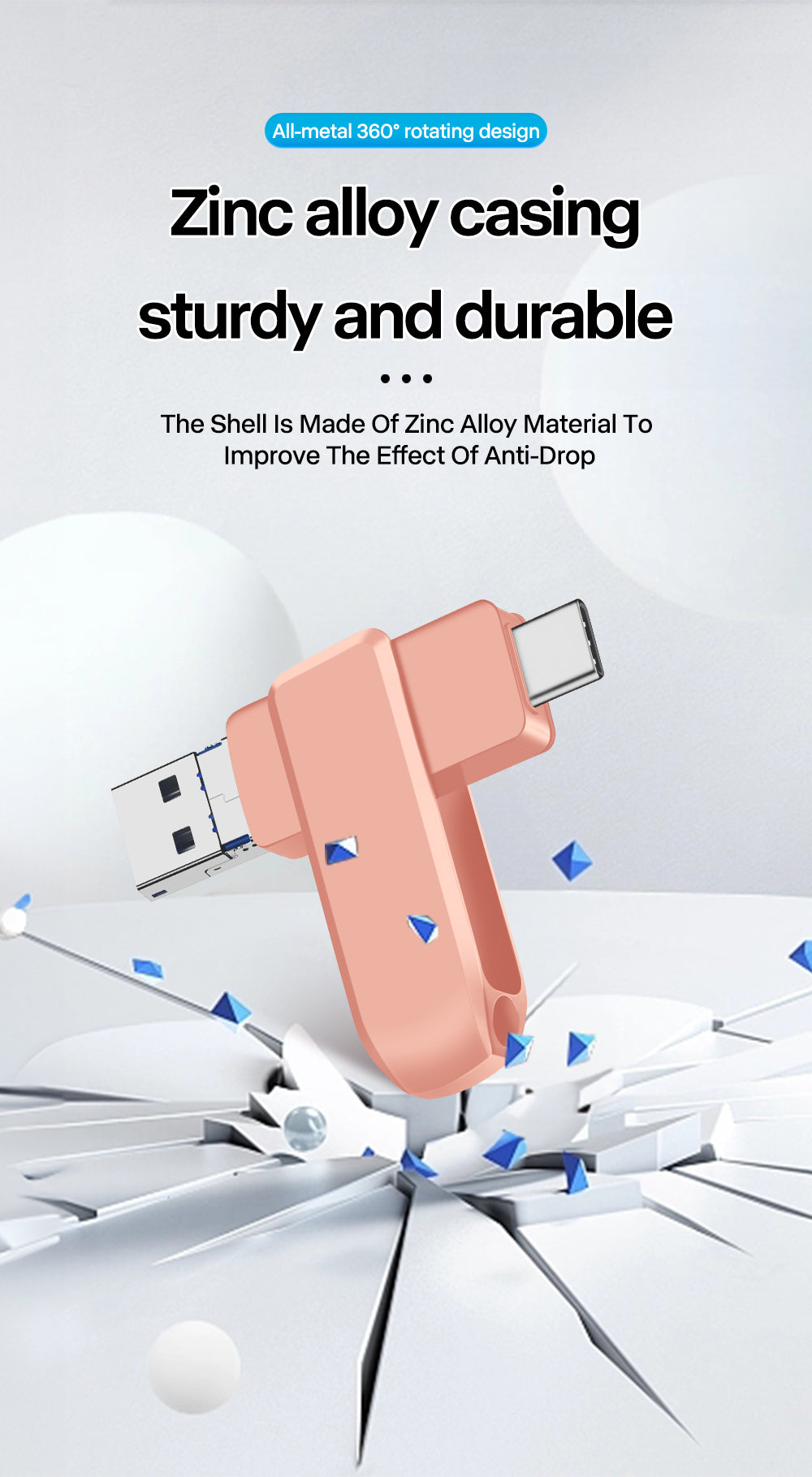 Y17C TYPE C USB Flash Drive OTG 4 IN 1 USB Stick 3.0 128GB Pen Drive 64GB 256GB 512GB Pendrive for iPhone 17 16 15 14 13 Memory Disk