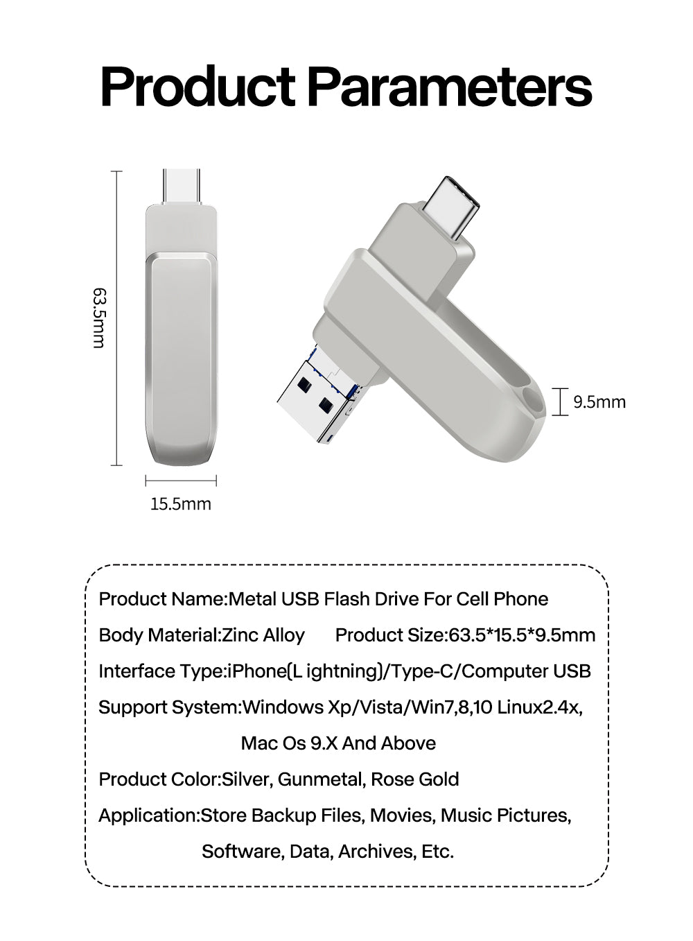 Y17C TYPE C USB Flash Drive OTG 4 IN 1 USB Stick 3.0 128GB Pen Drive 64GB 256GB 512GB Pendrive for iPhone 17 16 15 14 13 Memory Disk