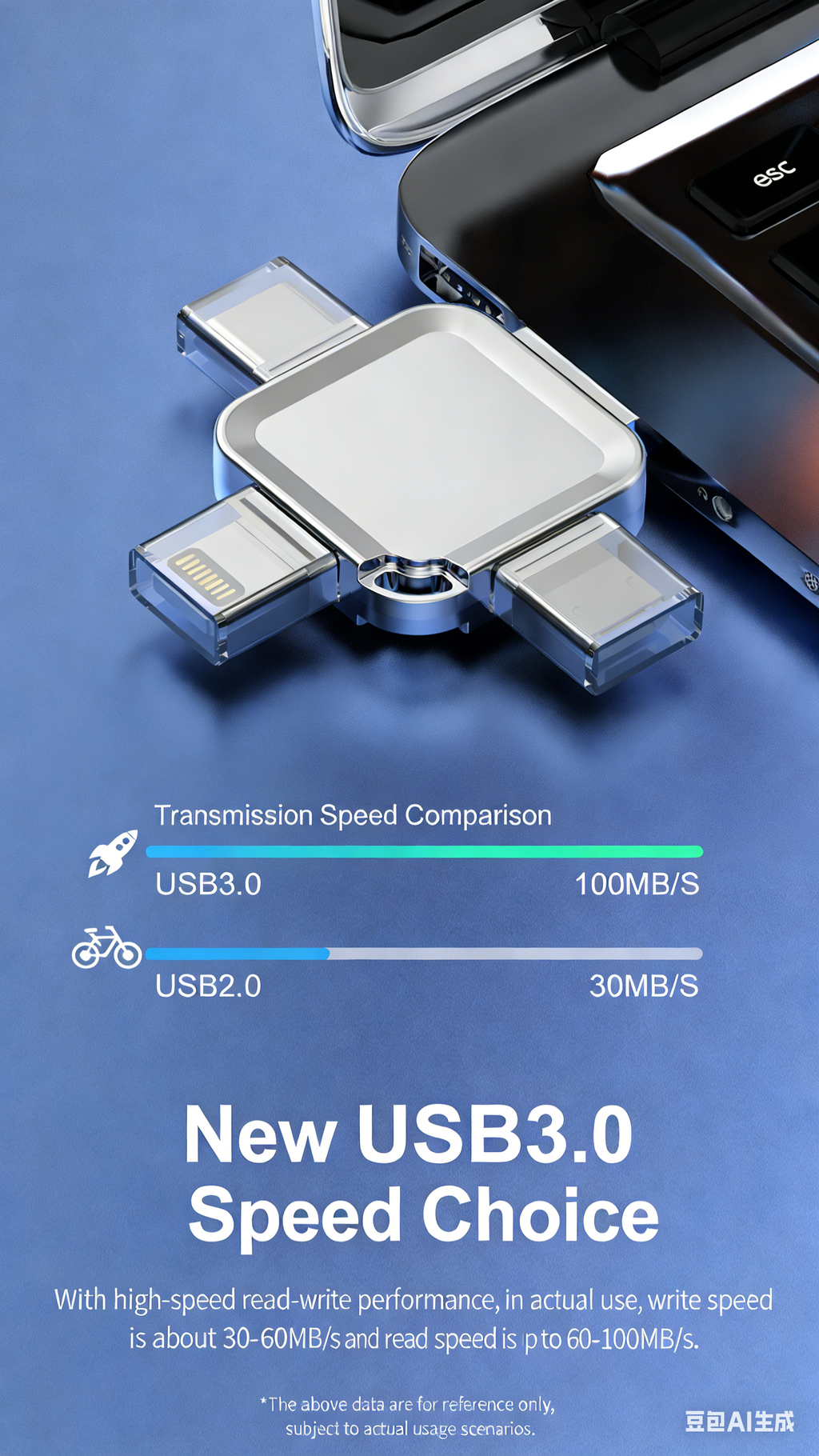 Y65 TYPE C USB Flash Drive OTG 4 IN 1 USB Stick 3.0 128GB Pen Drive 64GB 256GB Pendrive for iPhone 17 16 15 14 13 Memory Disk