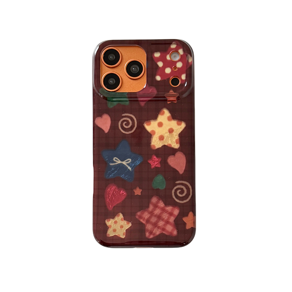Maillard Star IMD Phone Case for iPhone 14/15/16/17 Pro Max Glacier Pattern Best Friend Gift Suitable for iPhone 17Pro 16Pro Max