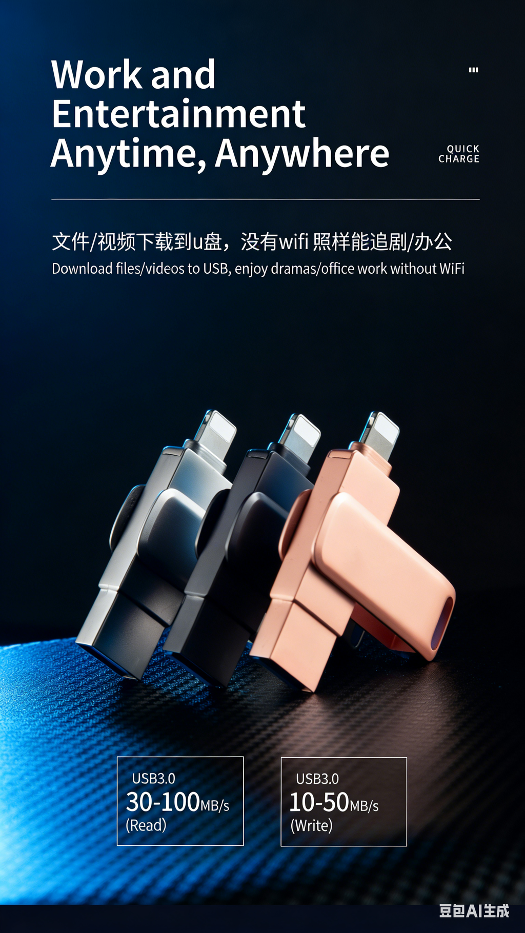 Y60 TYPE C USB Flash Drive OTG 4 IN 1 USB Stick 3.0 128GB Pen Drive 64GB 256GB Pendrive for iPhone 17 16 15 14 13 Memory Disk
