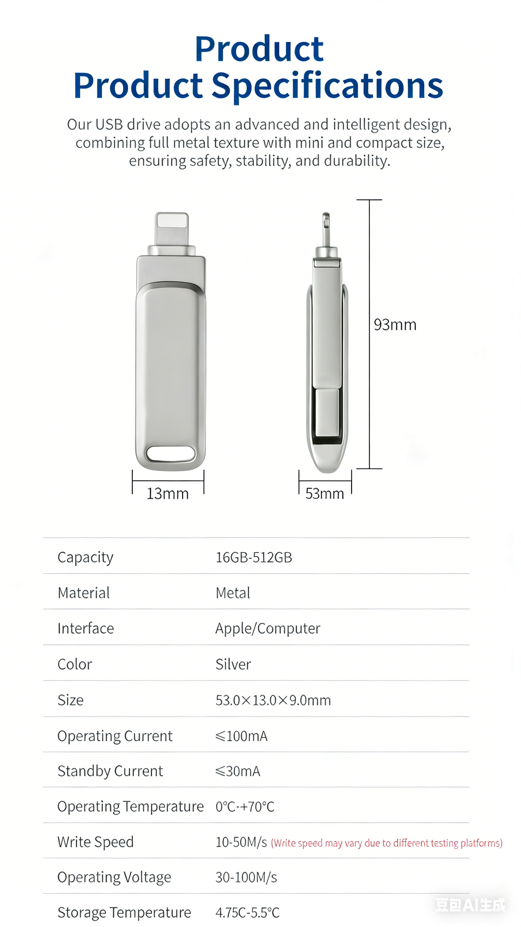 Y60 TYPE C USB Flash Drive OTG 4 IN 1 USB Stick 3.0 128GB Pen Drive 64GB 256GB Pendrive for iPhone 17 16 15 14 13 Memory Disk