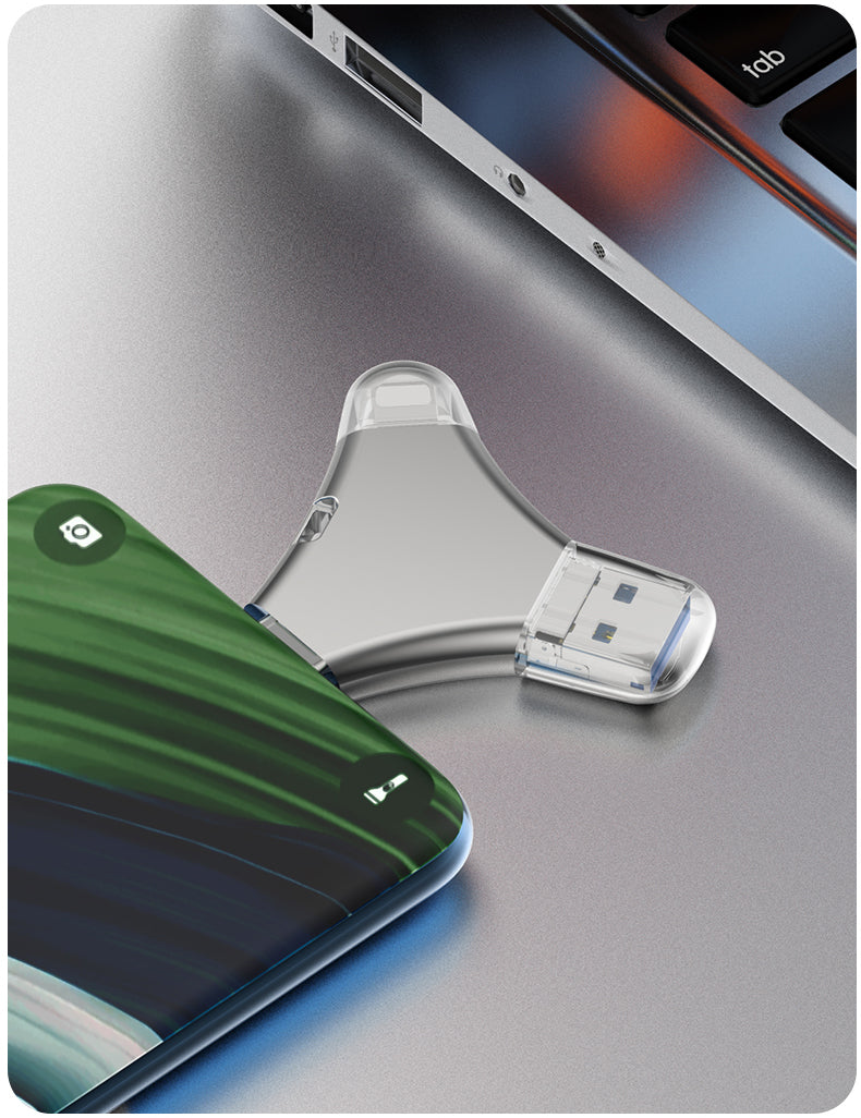 Y68 TYPE C USB Flash Drive OTG 4 IN 1 USB Stick 3.0 128GB Pen Drive 64GB 256GB Pendrive for iPhone 17 16 15 14 13 Memory Disk
