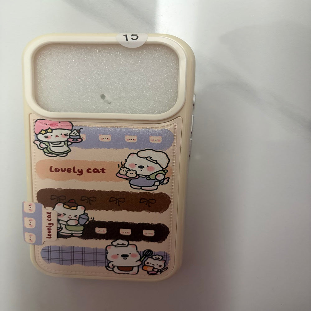 Cute Lambskin Cartoon Phone Case Anti-Scratch Soft Texture Mobile Back Cover For iPhone 17 Pro Max Fashion Print Protective Shell