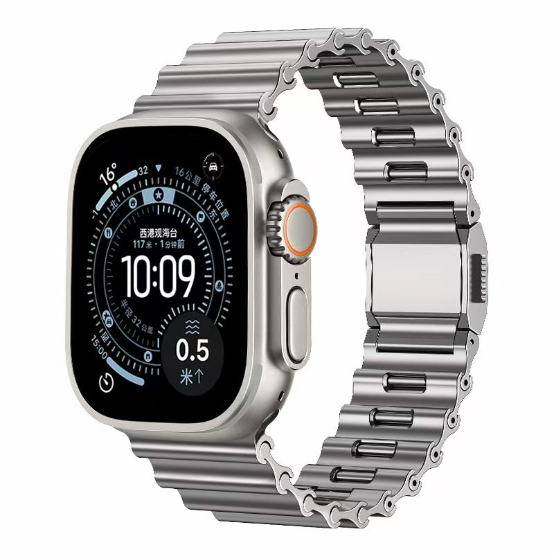 Stainless Steel Band for Apple Watch Ultra 3 11 10 9 8 7 6 SE 5 4 Metal Ocean Magnetic Strap for IWatch 42mm 44mm 45mm 46mm 49mm