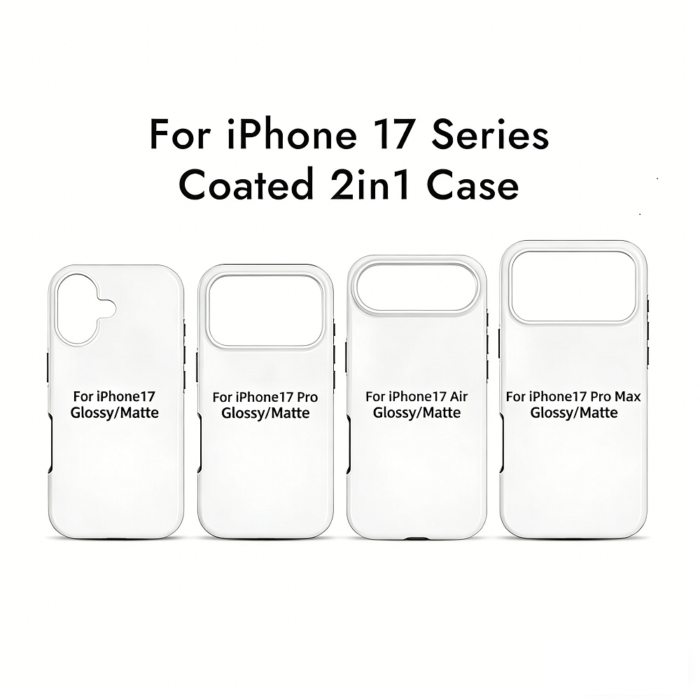 DIY Matte Glossy 3D Full Wrapped 2 in 1 Film Sublimation Heat Transfer Phone Case For iPhone 17 16 15 14 13 Pro Max Plus Glossy Covers