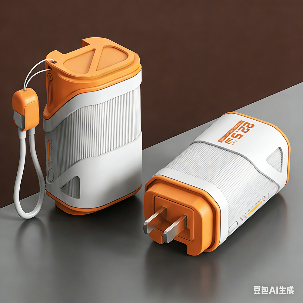 Ac Plug 3 in 1 Super Fast Charge Mini Keychain Power Bank 10000mah