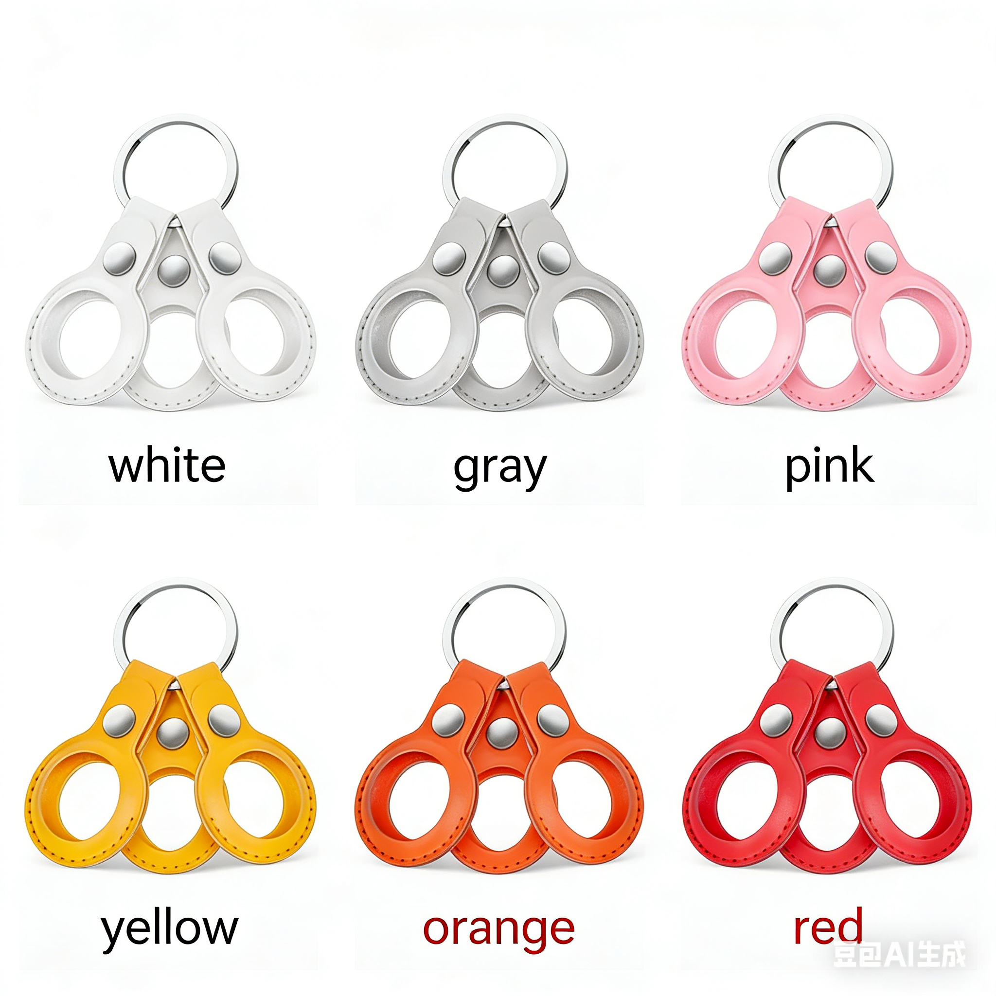 Leather Keychain for Apple Airtags Cases Protective Covers Bumper Shell Tracker Accessories Anti-scratch Air Tag Key Ring Holder