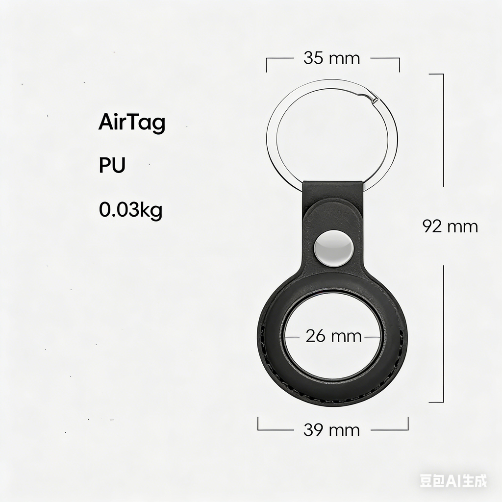Leather Keychain for Apple Airtags Cases Protective Covers Bumper Shell Tracker Accessories Anti-scratch Air Tag Key Ring Holder