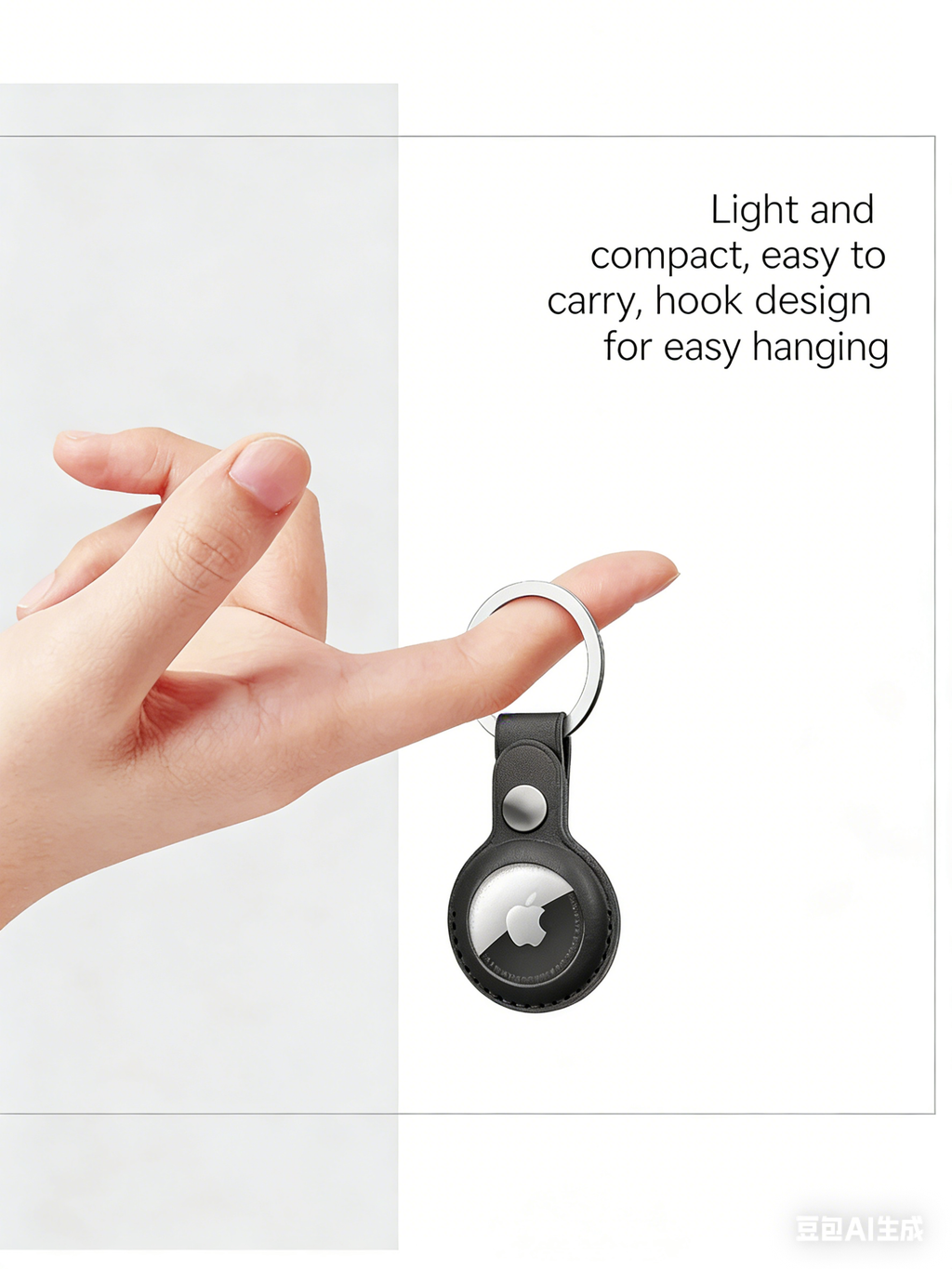 Leather Keychain for Apple Airtags Cases Protective Covers Bumper Shell Tracker Accessories Anti-scratch Air Tag Key Ring Holder