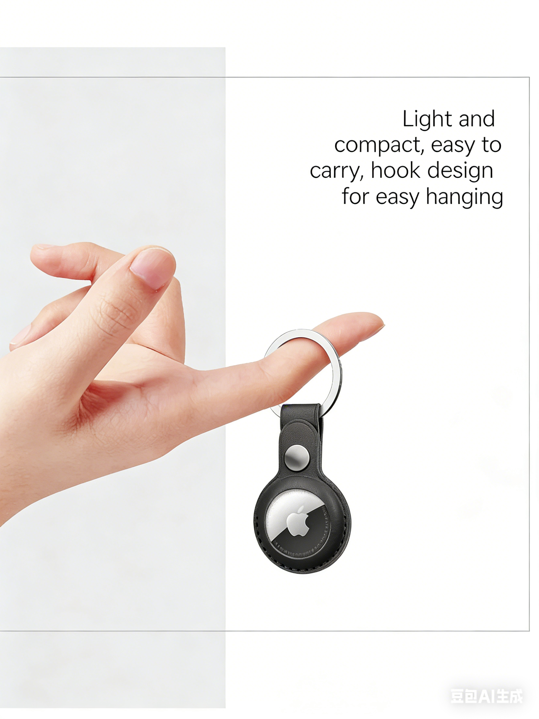 Leather Keychain for Apple Airtags Cases Protective Covers Bumper Shell Tracker Accessories Anti-scratch Air Tag Key Ring Holder