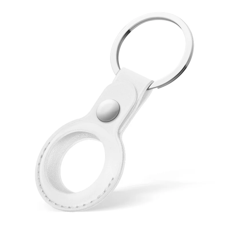 Leather Keychain for Apple Airtags Cases Protective Covers Bumper Shell Tracker Accessories Anti-scratch Air Tag Key Ring Holder