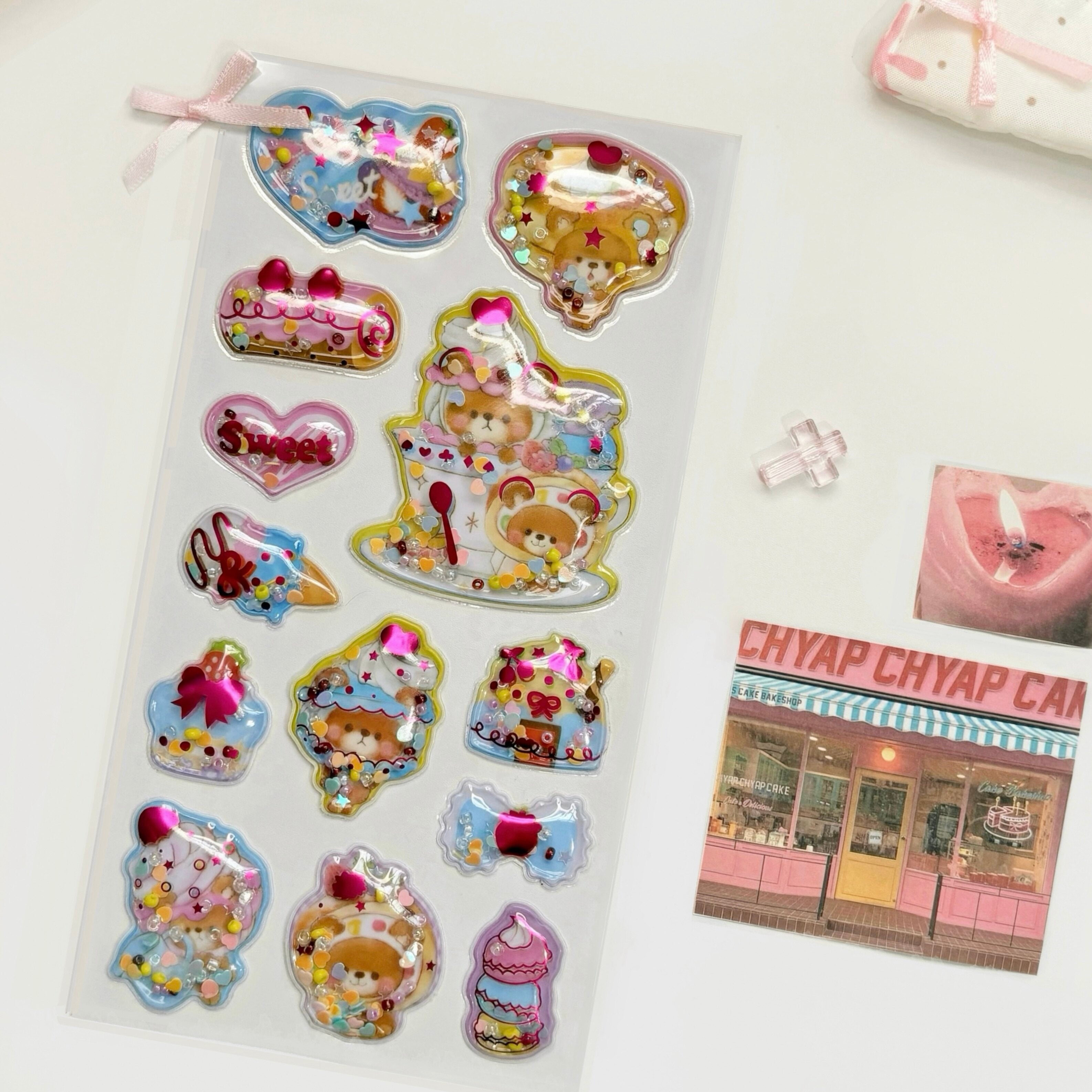 3D Cartoon Shake Gel Stickers Phone Decorative Stickers