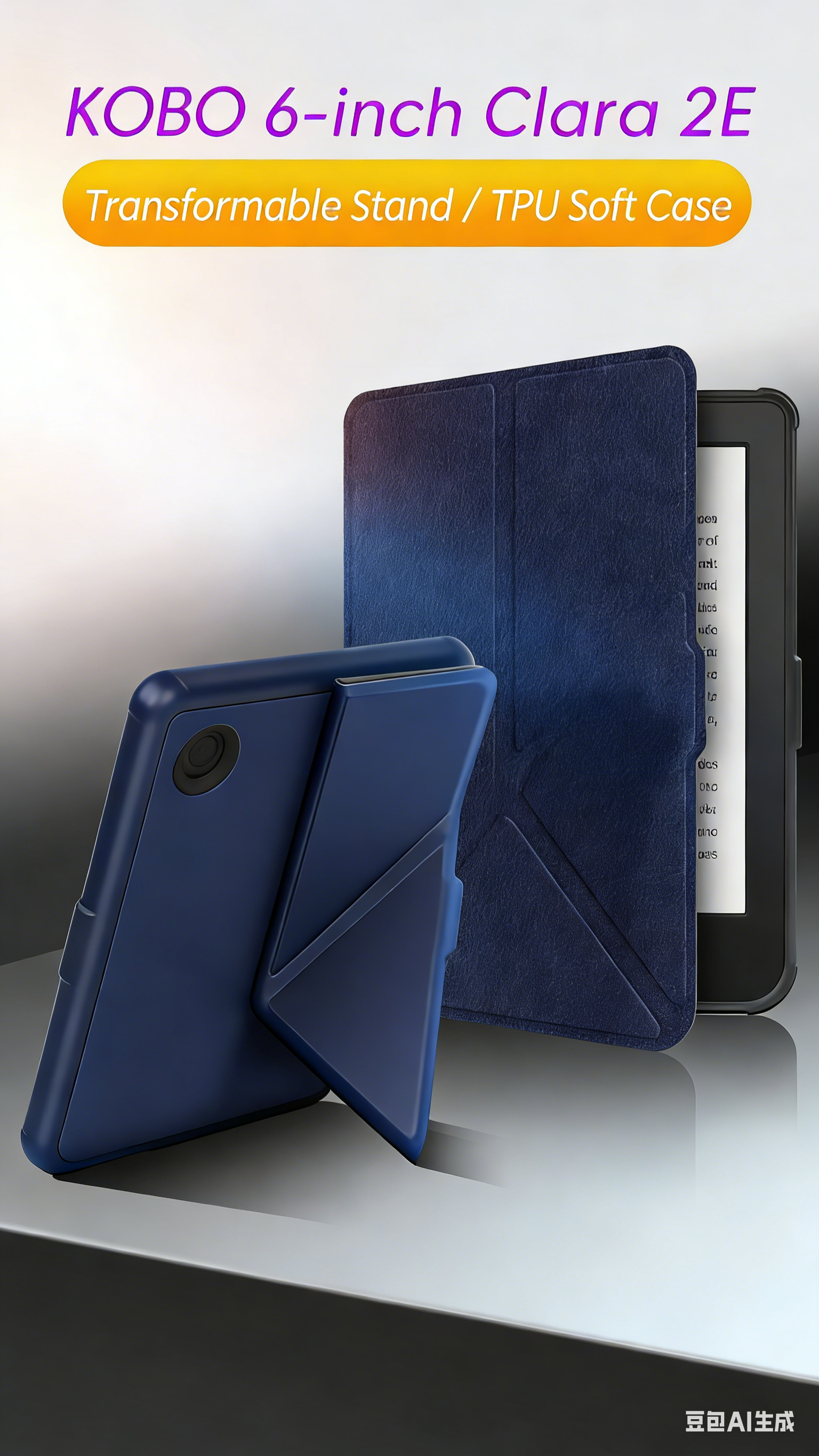 Multi-Angle Stand Case for Kobo Clara Color 2E BW 6" | Magnetic Auto Sleep/Wake Anti-Slip Protective Cover for 2022-2024 Kobo EReader