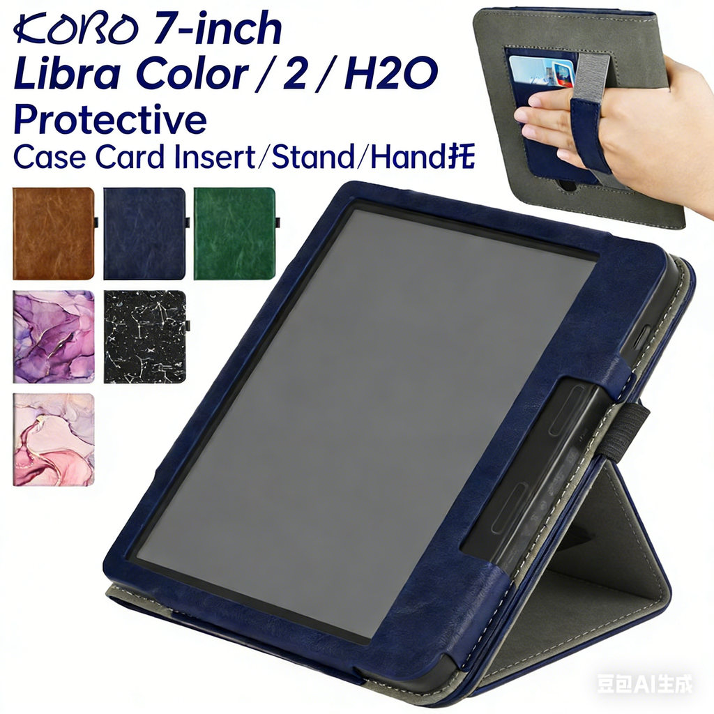 Handheld Stand E-Book Leather Case for Kobo clara colour /Kobo clara BW/2E 6 inch Smart Cover