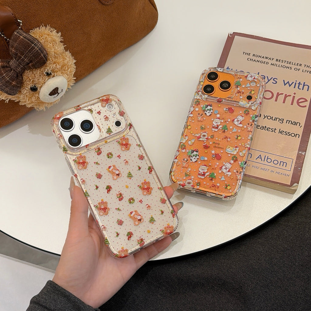 Cartoon Christmas Red Panda Cat Phone Case for iPhone 17 Pro 17 Pro Max 14 Pro Max 15 16 Pro