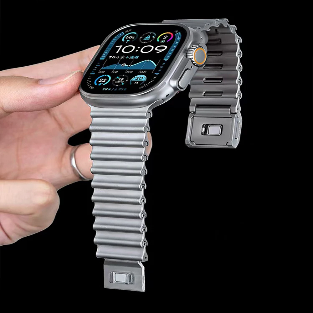 Stainless Steel Band for Apple Watch Ultra 3 11 10 9 8 7 6 SE 5 4 Metal Ocean Magnetic Strap for IWatch 42mm 44mm 45mm 46mm 49mm