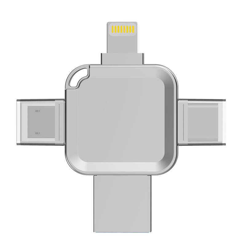 Y65 TYPE C USB Flash Drive OTG 4 IN 1 USB Stick 3.0 128GB Pen Drive 64GB 256GB Pendrive for iPhone 17 16 15 14 13 Memory Disk