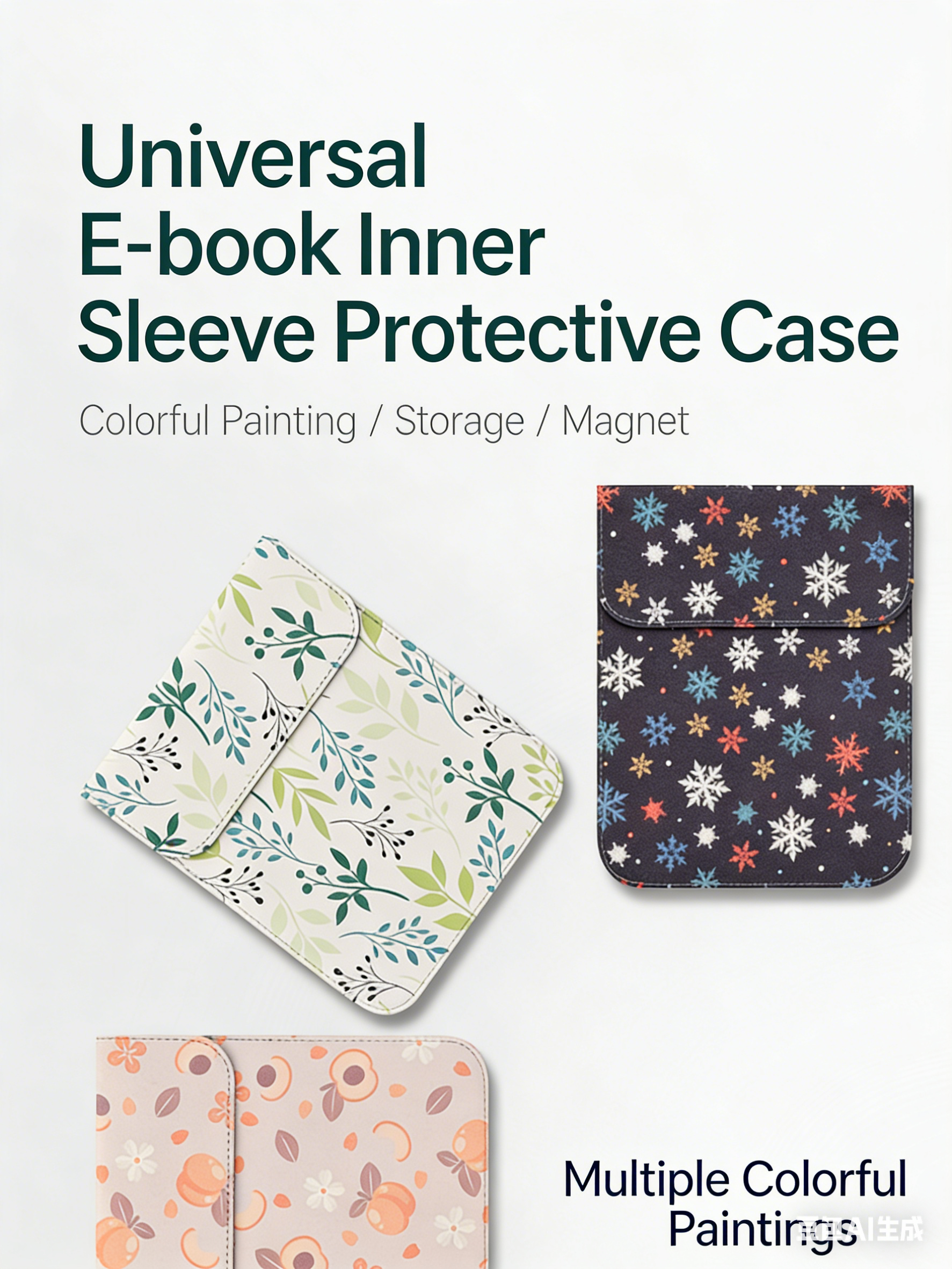 E-Book Sleeve Case For Kindle Kobo E-book Protective Case 6 inch Universal Bag 7 inch E-book Leather Case