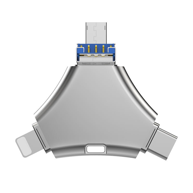 Y68 TYPE C USB Flash Drive OTG 4 IN 1 USB Stick 3.0 128GB Pen Drive 64GB 256GB Pendrive for iPhone 17 16 15 14 13 Memory Disk