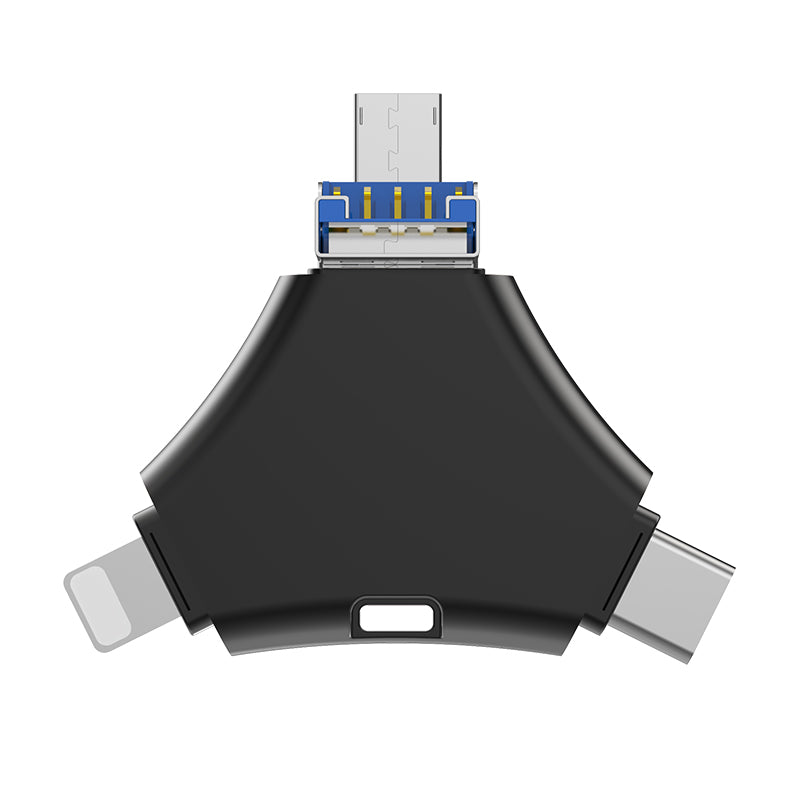 Y68 TYPE C USB Flash Drive OTG 4 IN 1 USB Stick 3.0 128GB Pen Drive 64GB 256GB Pendrive for iPhone 17 16 15 14 13 Memory Disk