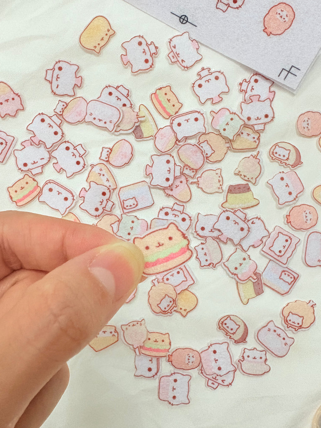 Cute Tiny Felt Stickers Japanese Style Custom DIY Decor for Phone & Crafts