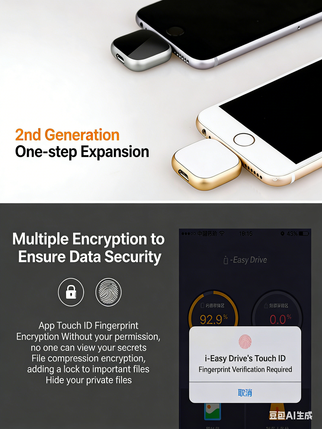 TYPE C USB Flash Drive OTG 4 IN 1 USB Stick 3.0 128GB Pen Drive 64GB 256GB Pendrive for iPhone 17 16 15 14 13 Memory Disk
