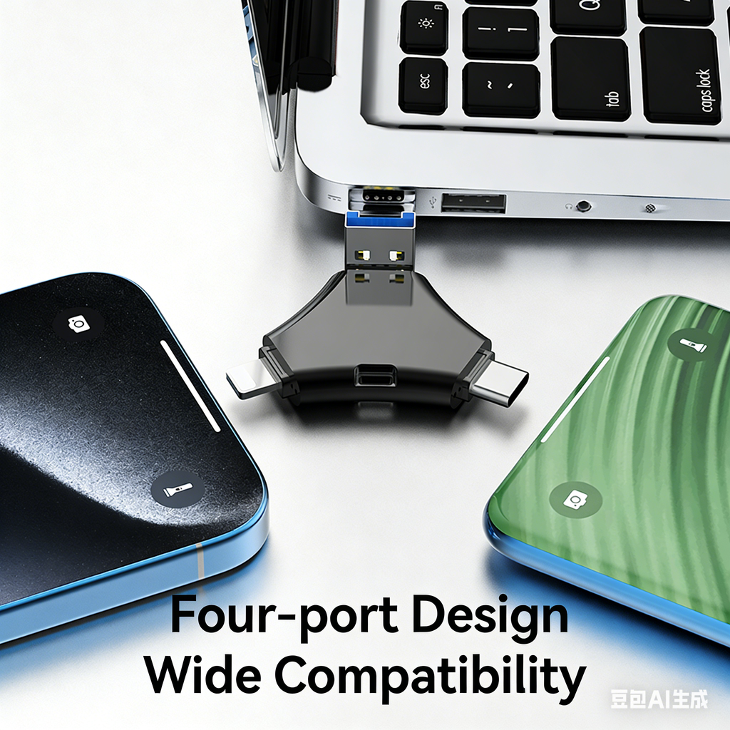 Y68 TYPE C USB Flash Drive OTG 4 IN 1 USB Stick 3.0 128GB Pen Drive 64GB 256GB Pendrive for iPhone 17 16 15 14 13 Memory Disk