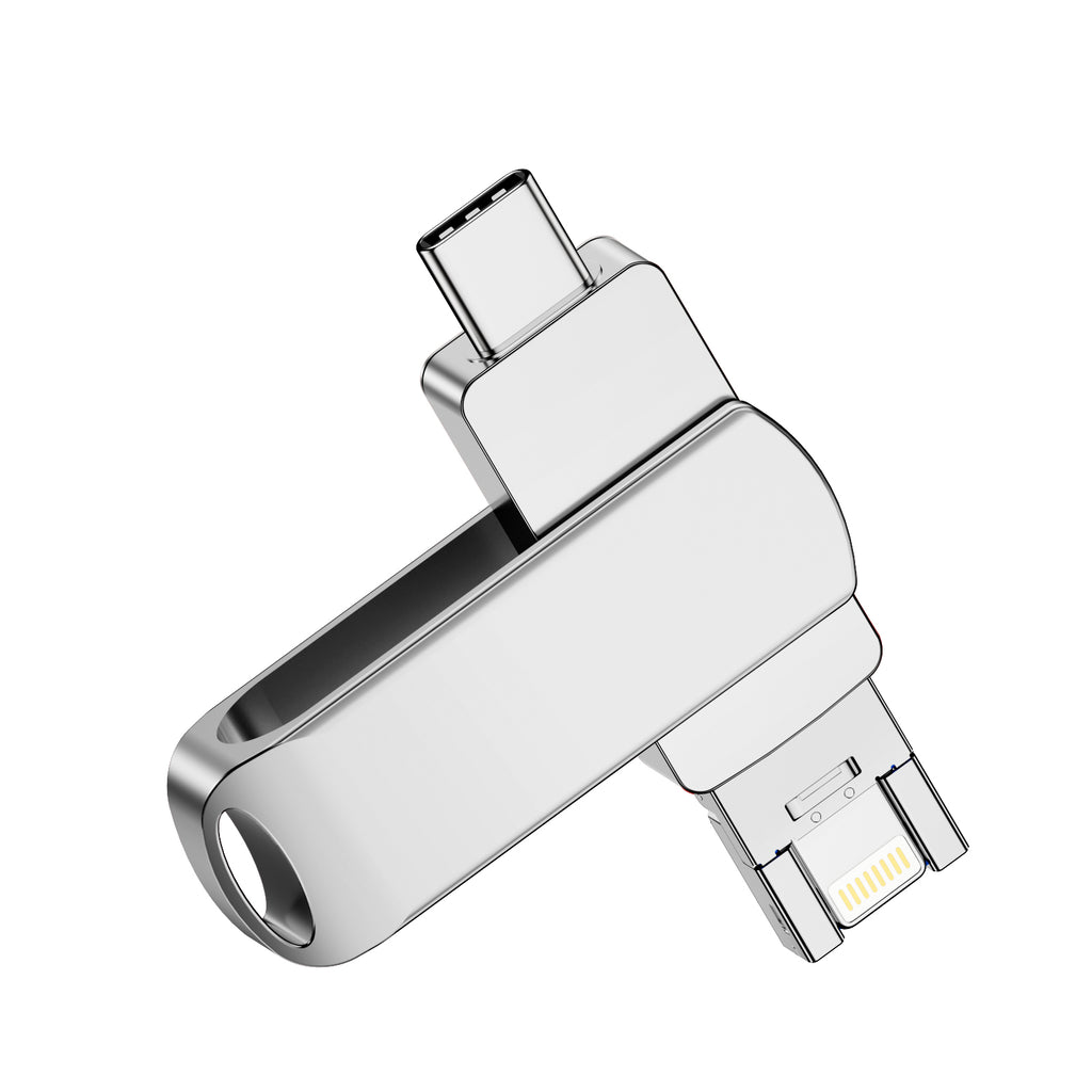 Y34C TYPE C USB Flash Drive OTG 4 IN 1 USB Stick 3.0 128GB Pen Drive 64GB 256GB 512GB Pendrive for iPhone 17 16 15 14 13 Memory Disk