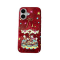 Cute Creative Music Carousel IMD Phone Case for iPhone 14/15/16/17 Pro Max Glacier Pattern Best Friend Gift Suitable for iPhone 17Pro 16Pro Max