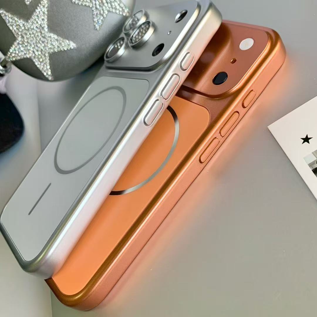 AG Matte Glass Back Panel Magnetic Phone Case for iPhone 17 16 15 14 13 Pro Max 17 Air With Lens Film Protective Cover