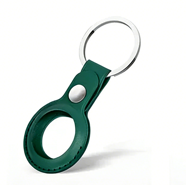 Leather Keychain for Apple Airtags Cases Protective Covers Bumper Shell Tracker Accessories Anti-scratch Air Tag Key Ring Holder