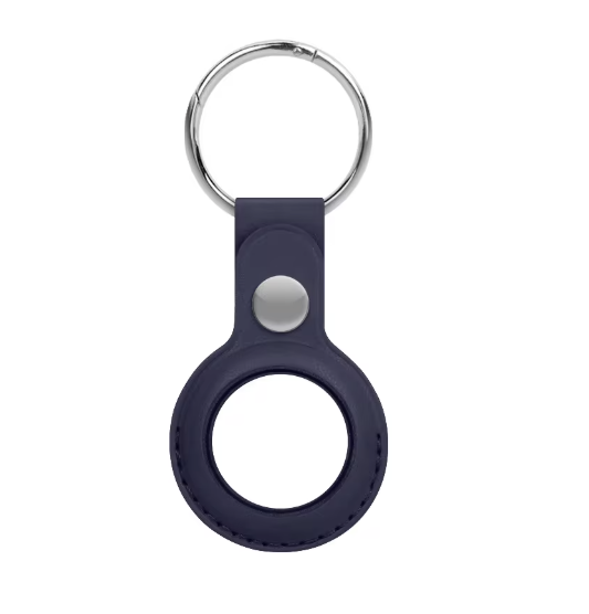Leather Keychain for Apple Airtags Cases Protective Covers Bumper Shell Tracker Accessories Anti-scratch Air Tag Key Ring Holder