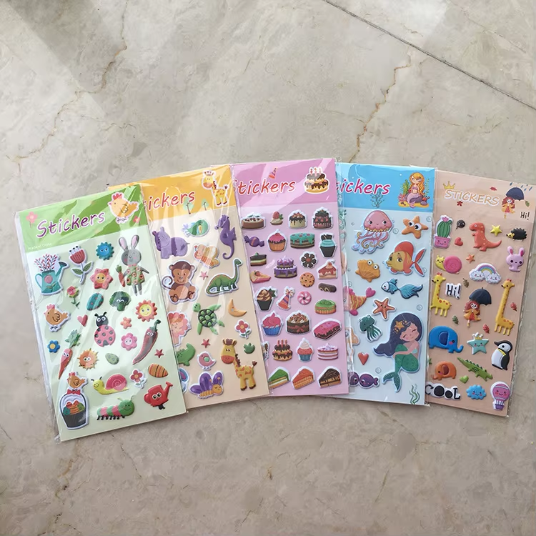 Cartoon 3D Foam Puffy Stickers Self Adhesive Decals