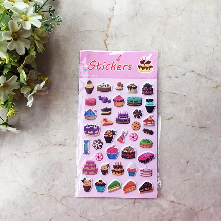 Cartoon 3D Foam Puffy Stickers Self Adhesive Decals