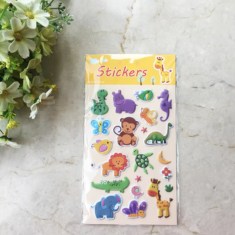 Cartoon 3D Foam Puffy Stickers Self Adhesive Decals