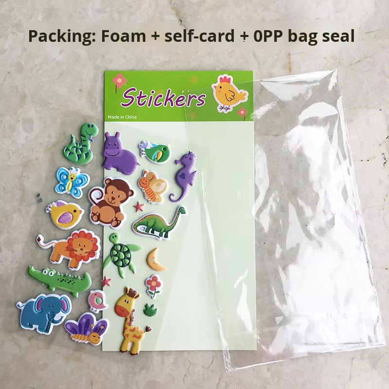 Cartoon 3D Foam Puffy Stickers Self Adhesive Decals