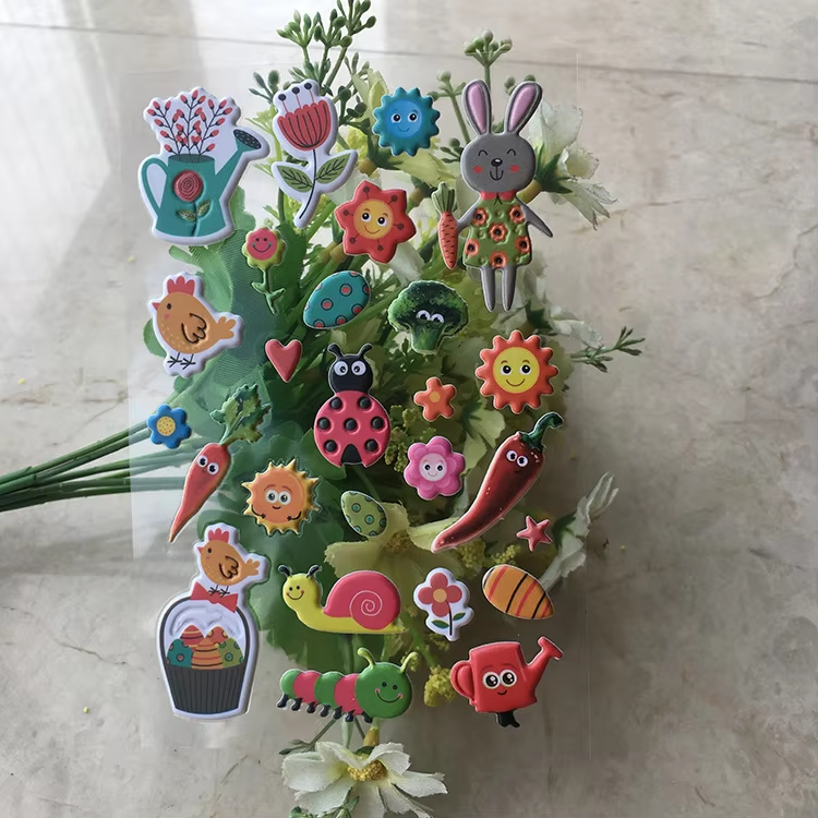 Cartoon 3D Foam Puffy Stickers Self Adhesive Decals