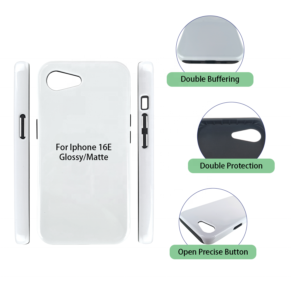DIY Matte Glossy 3D Full Wrapped 2 in 1 Film Sublimation Heat Transfer Magsafe Phone Case For iPhone 17 16 15 14 13 Pro Max Cover