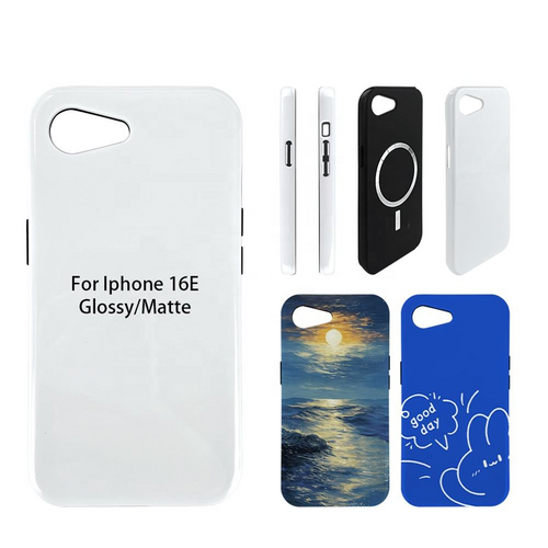 DIY Matte Glossy 3D Full Wrapped 2 in 1 Film Sublimation Heat Transfer Magsafe Phone Case For iPhone 17 16 15 14 13 Pro Max Cover