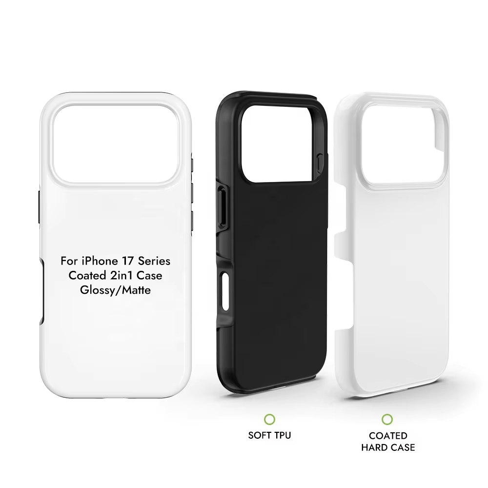DIY Matte Glossy 3D Full Wrapped 2 in 1 Film Sublimation Heat Transfer Magsafe Phone Case For iPhone 17 16 15 14 13 Pro Max Cover