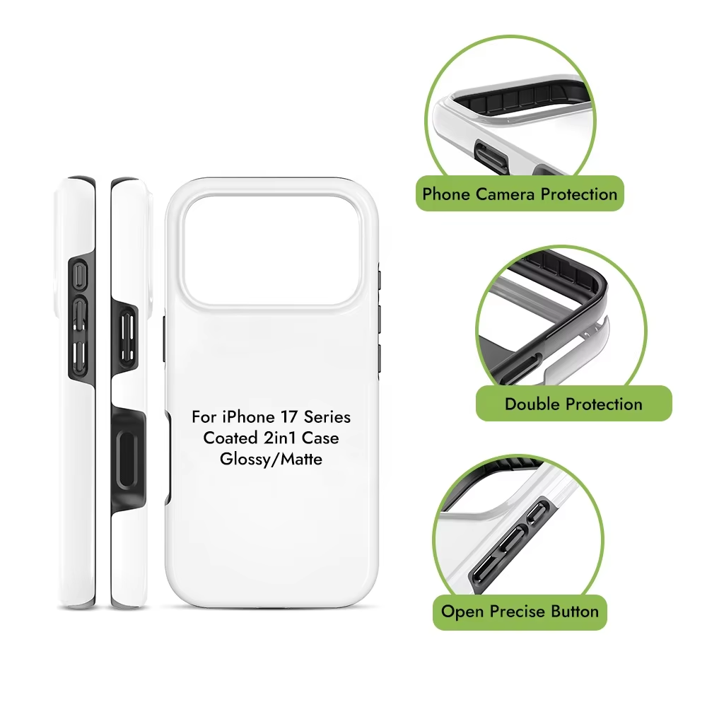 DIY Matte Glossy 3D Full Wrapped 2 in 1 Film Sublimation Heat Transfer Magsafe Phone Case For iPhone 17 16 15 14 13 Pro Max Cover