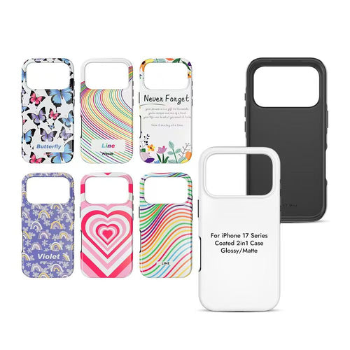 DIY Matte Glossy 3D Full Wrapped 2 in 1 Film Sublimation Heat Transfer Phone Case For iPhone 17 16 15 14 13 Pro Max Plus Glossy Covers