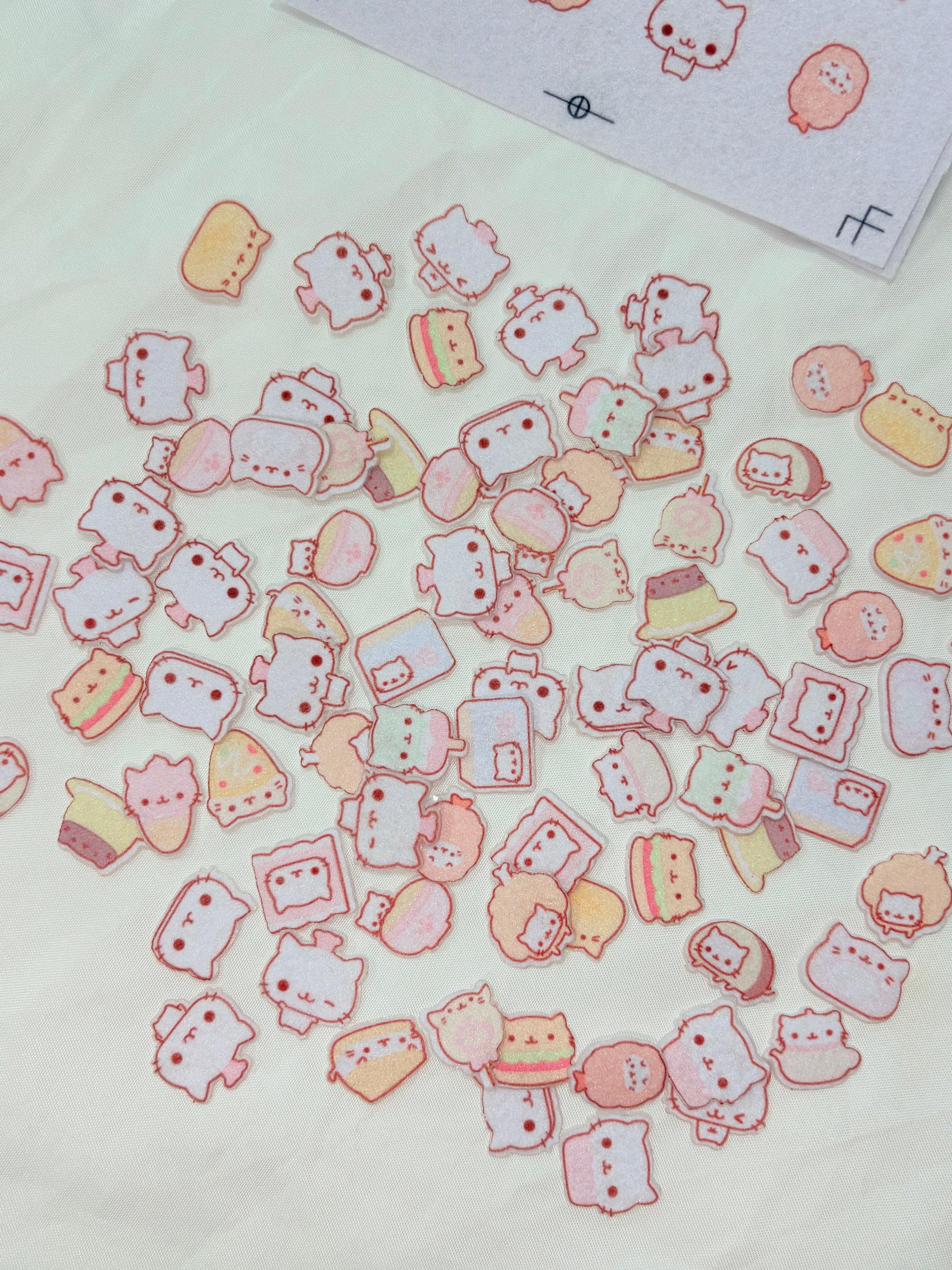 Cute Tiny Felt Stickers Japanese Style Custom DIY Decor for Phone & Crafts