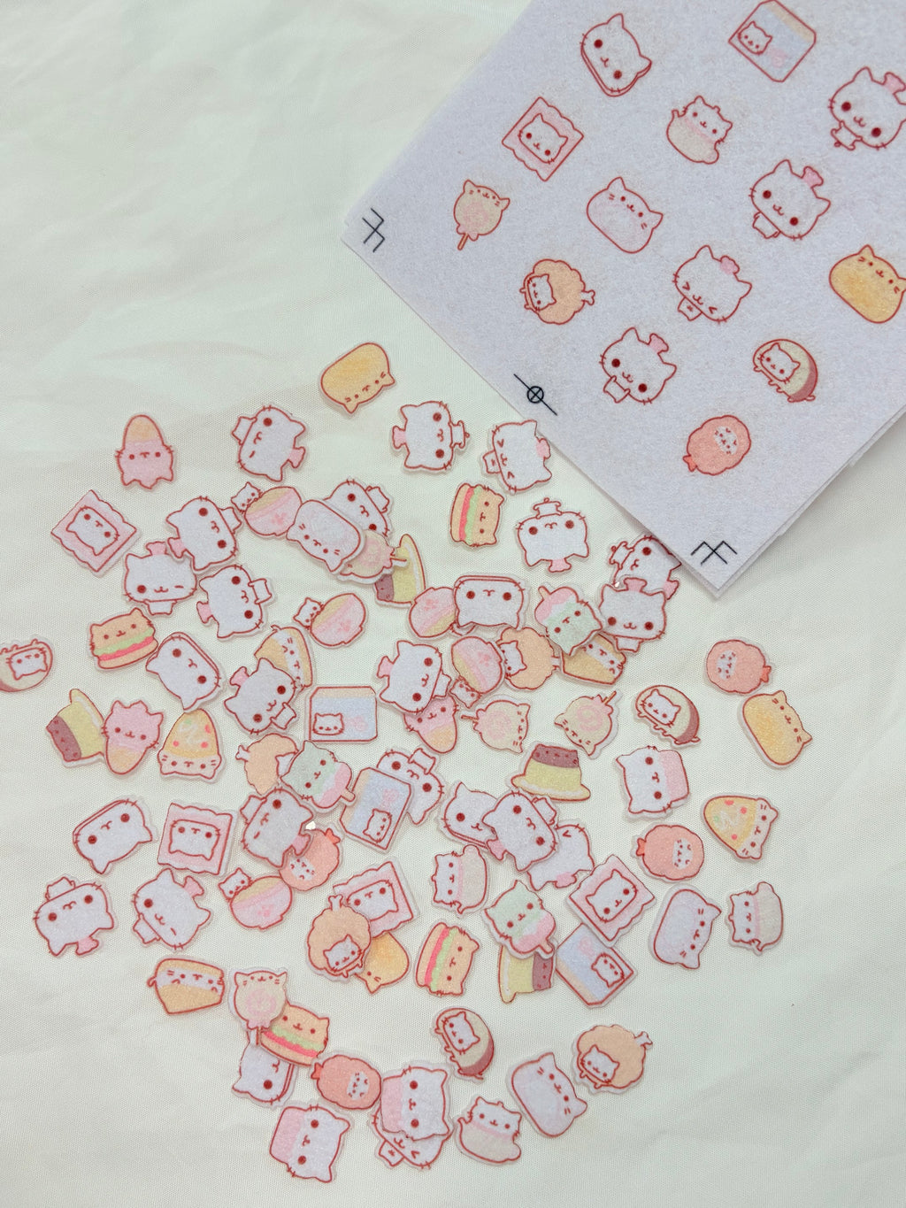 Cute Tiny Felt Stickers Japanese Style Custom DIY Decor for Phone & Crafts